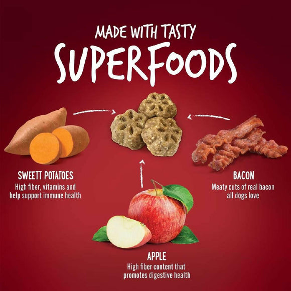 Fruitables Skinny Minis Apple Bacon Chewy Dog Treats (12 oz)