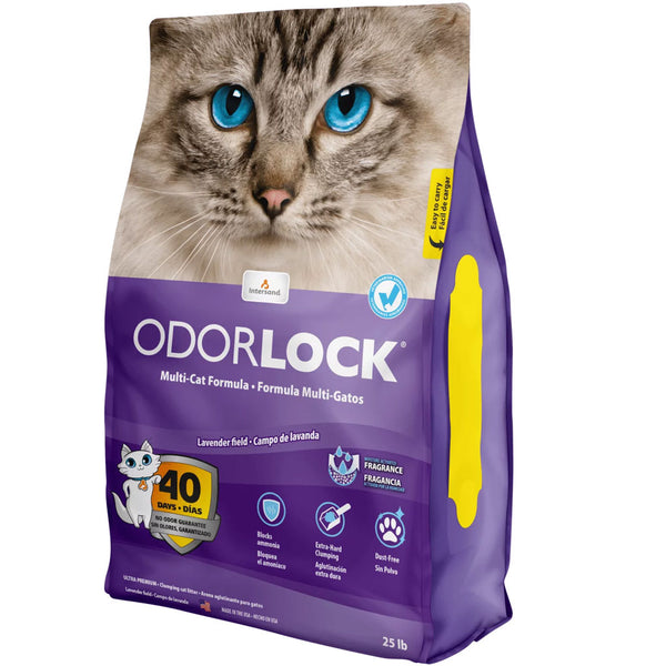 Fresh & Natural OdourLock Multi-Cat Formula Lavender Cat Litter 25 lb