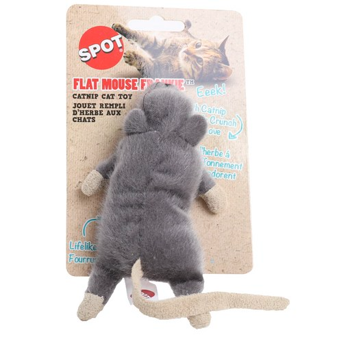 Spot Flat Mouse Frankie with Nip Catnip Toy, Assorted Colors - 0