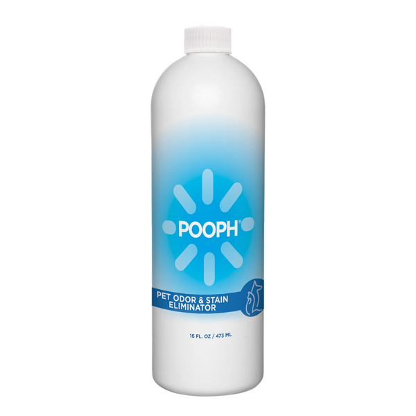 Single bottle of Pooph Pet Odor and Stain Eliminator against a white backdrop