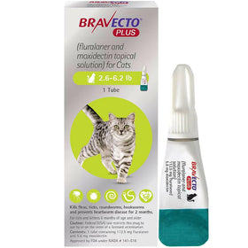 Bravecto Plus Topical Solution for Small Cats 2.6-6.2 lbs