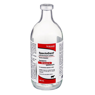 SpectoGard (Spectinomycin Sulfate) Sterile Solution for Cattle, 500-mL (100mg/mL)