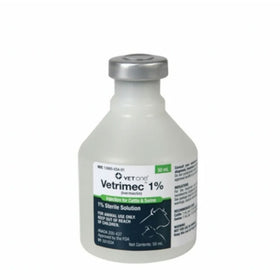 Vetrimec (Ivermectin) 1% Sterile Solution Injection for Cattle and Swine, 50-ml