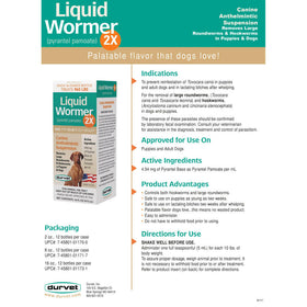 Liquid Wormer 2X Canine Anthelmintic Suspension (16 oz)