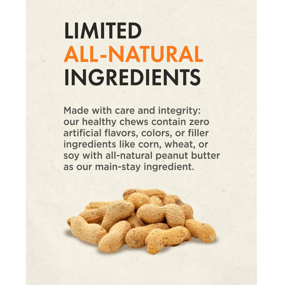 Canine Naturals Hide Free Peanut Butter Flavor Rolls Dog Treats (2 Medium Rolls)