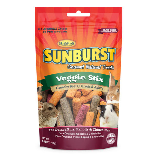 Higgins Sunburst Natural Treats Veggie Stix For Small Animals (4 oz)