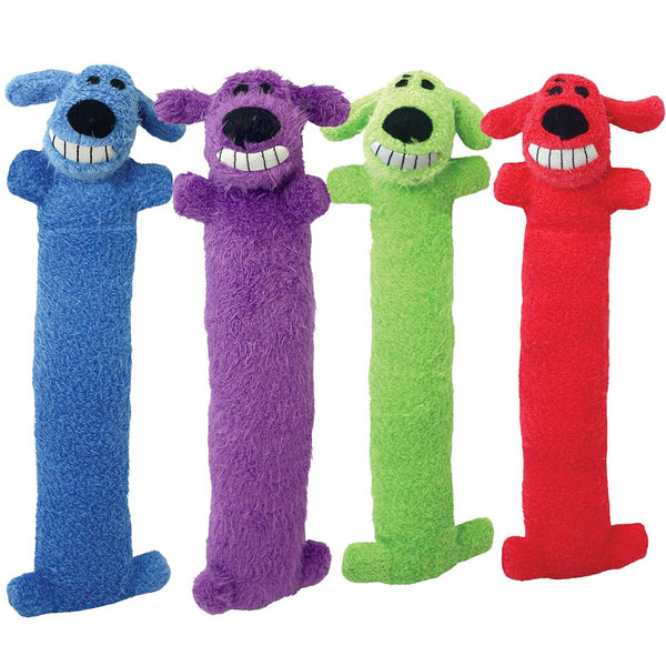 Multipet Loofa Dog The Original Squeaky Plush Toy For Dogs (color varies)