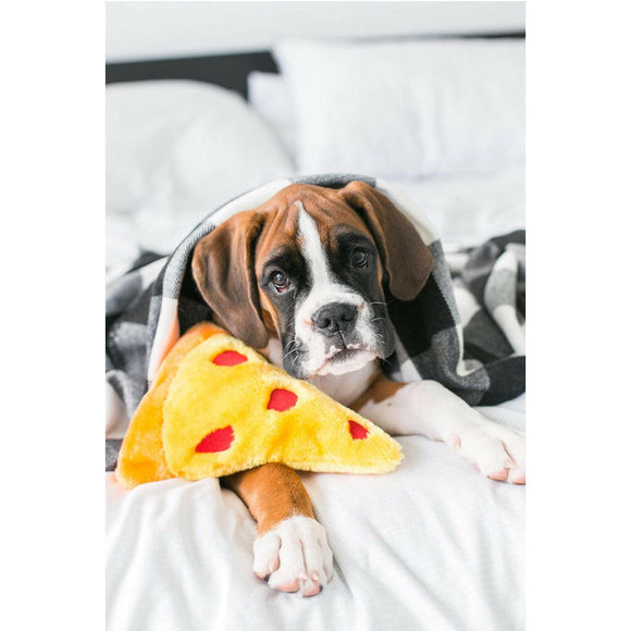 Zippy Paws Squeakie Nomnomz Pizza Squeaky Plush Toy For Dog (Medium)