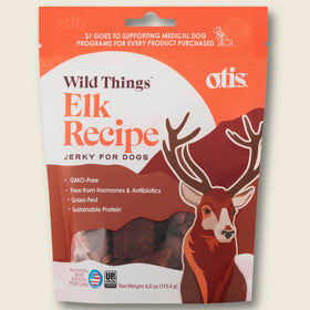 OTIS Wild Things Elk Jerky Treats for Dogs (4 oz)