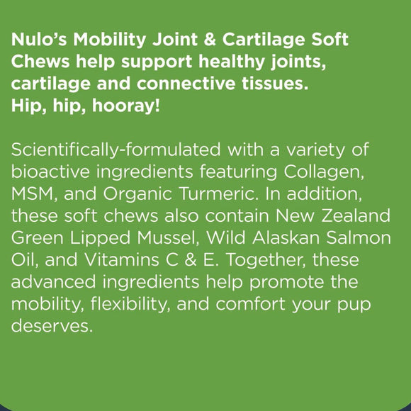Nulo Functional Mobility Soft Chew Supplements for Dogs (90 chews)