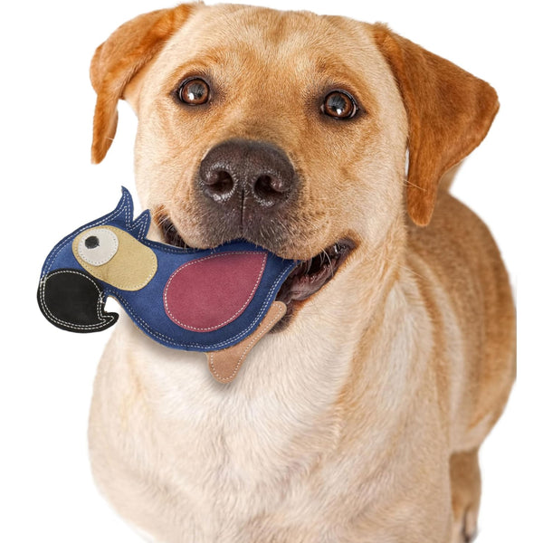 Spot Dura-Fused Colors Leather Parrot Dog Toy - Assorted colors