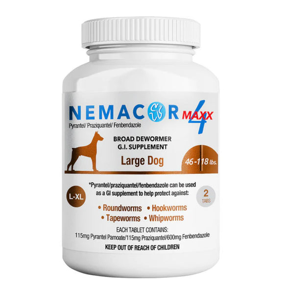 Nemacor Maxx 4 Quad Dewormers For Dogs