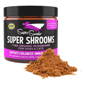 Super Snouts Super Shrooms 7 Organic Medicinal Mushroom Immune Health Supplement for Dogs & Cats
