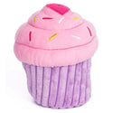 Zippy Paws Stuffed Plush Cupcake Toy for Dogs Pink
