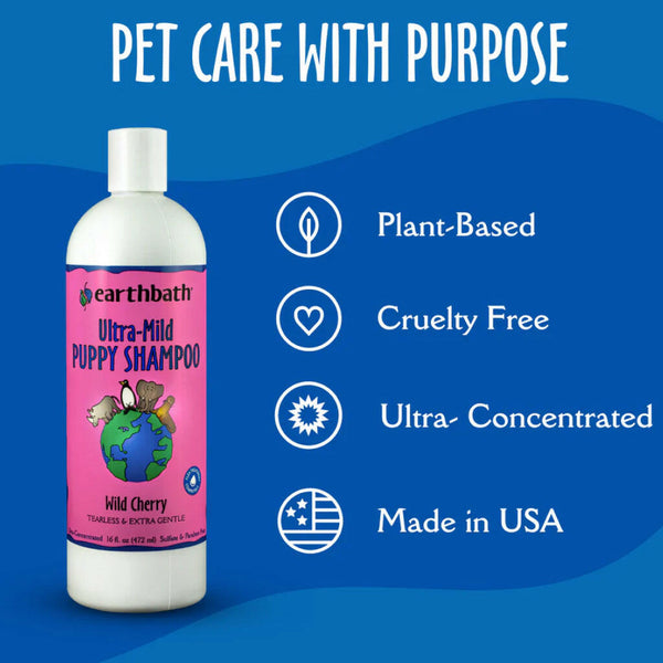 Earthbath Ultra-Mild Tearless and Extra Gentle Shampoo For Puppy (16 oz)