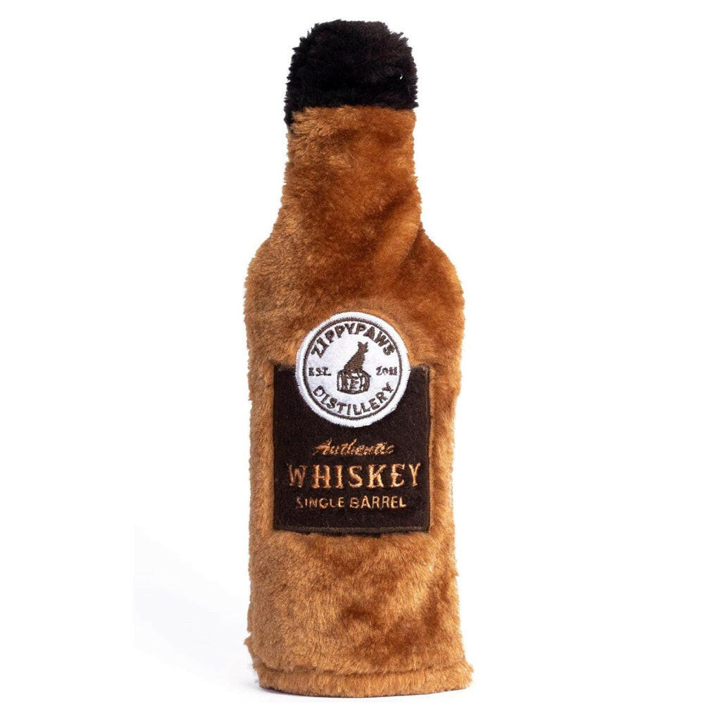 Zippy Paws Happy Hour Crusherz Bottle Themed Crunchy Water Bottle (Whiskey)