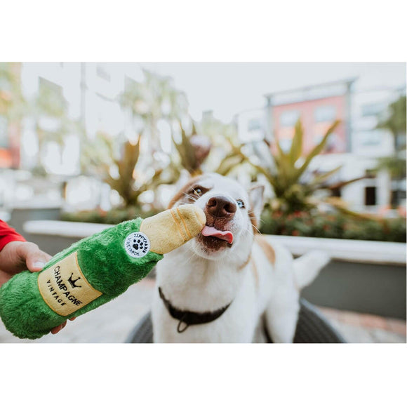 Zippy Paws Happy Hour Squeaky Crusherz Champagne Toy For Dog