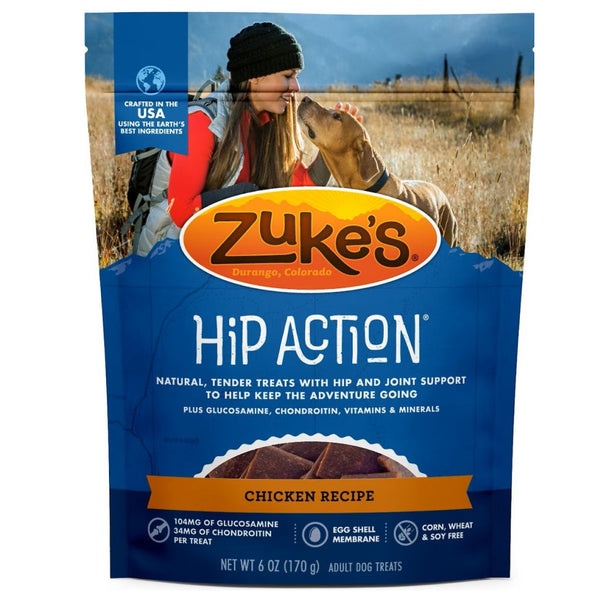 Zuke’s Hip Action Chicken Recipe Hip & Joint Support Treats for Dogs