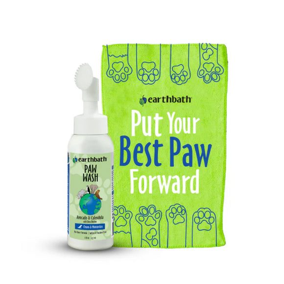 Earthbath Paw Wash with Scrubber Brush for Dogs & Cats (8 oz)