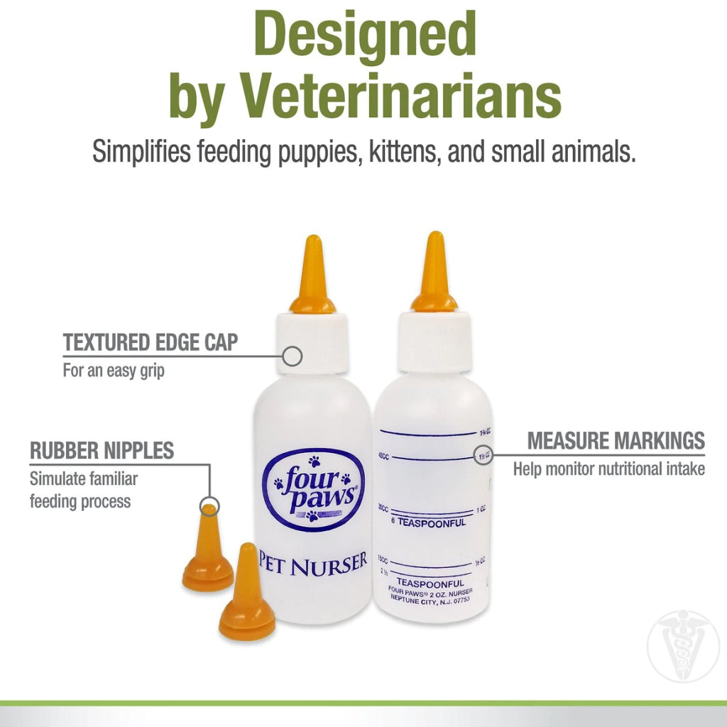 Four Paws Healthy Promise Nurser Bottles For Pets (2 oz bottles, 2 pack)