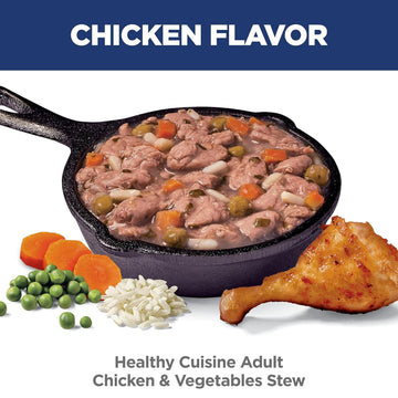 Hill's Science Diet Adult Healthy Cuisine Chicken & Vegetables Stew Wet Dog Food (2.8 oz x 24 pouches) - 0