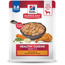 Hill's Science Diet Adult Healthy Cuisine Chicken & Vegetables Stew Wet Dog Food (2.8 oz x 24 pouches)-1