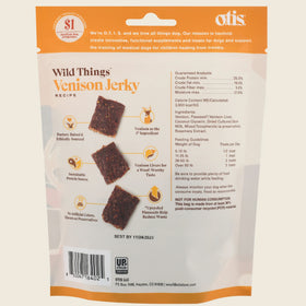 OTIS Wild Things Venison Jerky Treats for Dogs (4 oz)