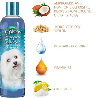 Bio Groom Super White Coat Brightening Shampoo For Dogs