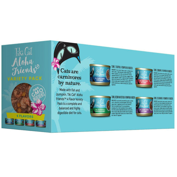 Tiki Cat Aloha Friends Grain-Free Wet Canned Food For Cats -Variety Pack (3 oz x 12 cans)