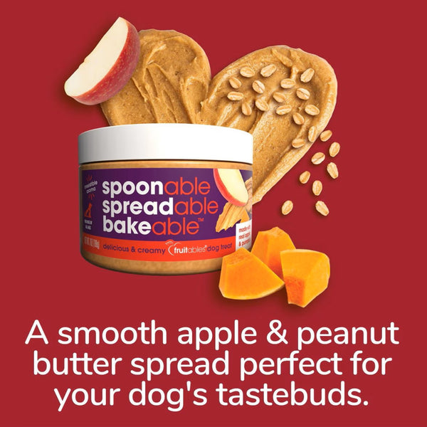 Fruitables Spoonable Spreadables Creamy Real Apple & Pumpkin Treats For Dogs (7 oz)