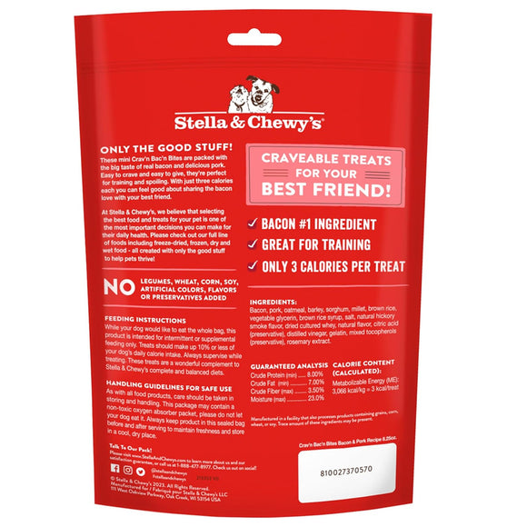 Stella & Chewy's Crav'n Bac'n Bites Bacon & Pork Recipe Dog Treats (8.25 oz)