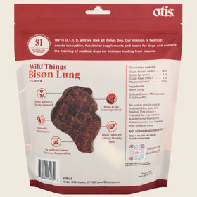 OTIS Wild Things Bison Lung Filets Treats for Dogs (4 oz)