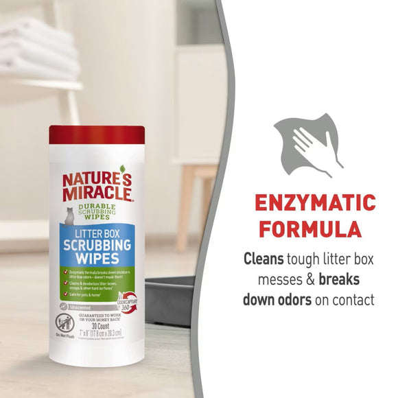 Nature's Miracle Litter Box Scrubbing Wipes (30 ct)