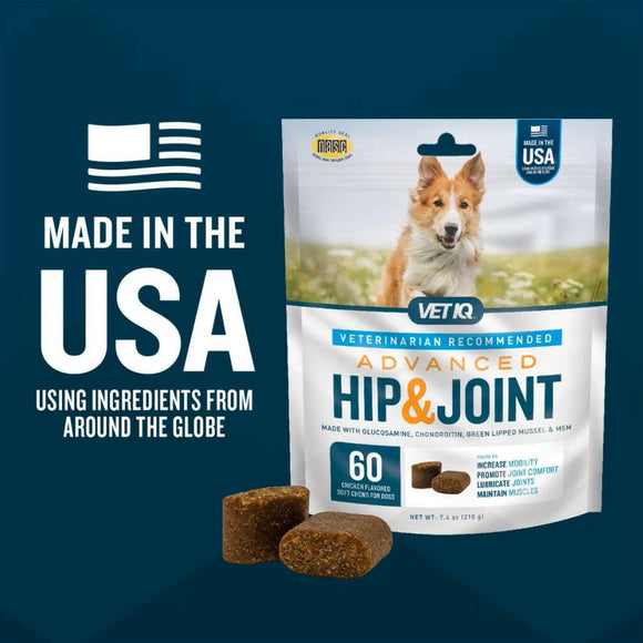 VetIQ Advanced Hip & Joint Supplement for Dogs (60 soft chews)