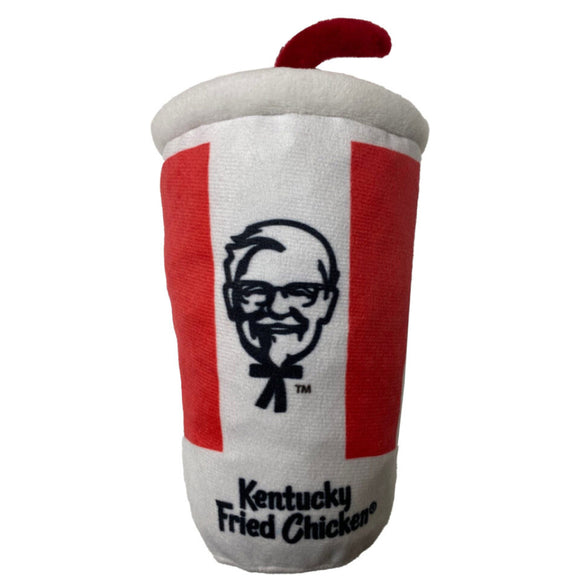 Spot KFC Soda with Straw Plush Dog Toy 6"