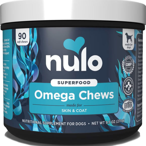 Nulo Superfood Omega Soft Chew Supplements for Dogs (90 chews)