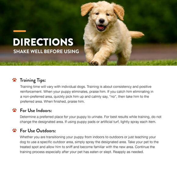 NaturVet Potty Here Training Aid Spray for Indoor & Outdoor Use (8 oz)