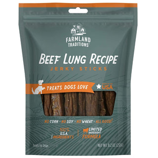 Farmland Traditions Simple Snacks Beef Lung Jerky Sticks Dog Treats (8.2 oz)