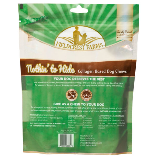 Fieldcrest Farms Nothin' to Hide Small Twist Stix Chicken Flavor Treats For Dogs (50pk)