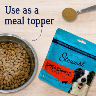 Stewart Supper Sprinkles Freeze-Dried Beef Liver Food Topper for Dogs (2.5 oz)