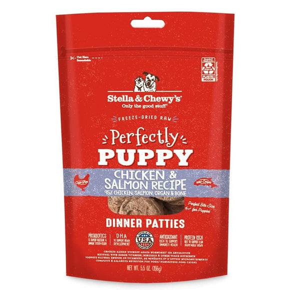 Stella & Chewy's Perfectly Puppy Chicken & Salmon Dinner Patties Freeze-Dried Raw Food (5.5 oz)