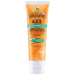 Absorbine Veterinary liniment gel is a horse recovery gel for sore muscle and joint pain relief