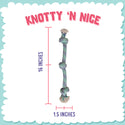 Snugarooz Knotty N Nice Fetch Dog Toy- Assorted (16")