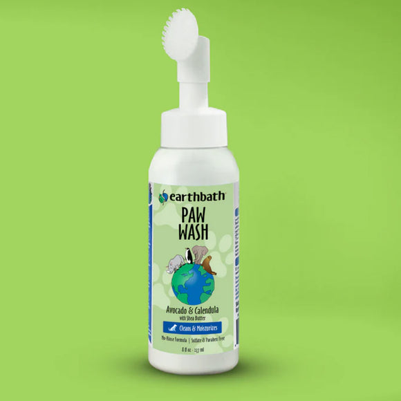 Earthbath Paw Wash with Scrubber Brush for Dogs & Cats (8 oz)