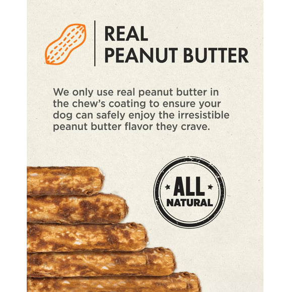 Canine Naturals Hide Free Peanut Butter Flavor Rolls Dog Treats
