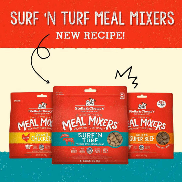 Stella & Chewy's Surf & Turf Meal Mixers Freeze-Dried Raw Topper for Dogs (3.5 oz)