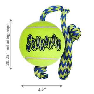 Kong Squeakair Ball with Rope Toy For Dogs (Medium)