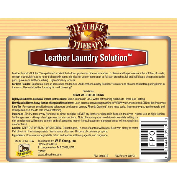 Absorbine Leather Therapy Leather Laundry Solution (16 oz)