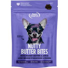NutriSource Nutty Butter Bites with Peanut Butter & Apple Soft & Chewy Dogs Treats (6 oz)