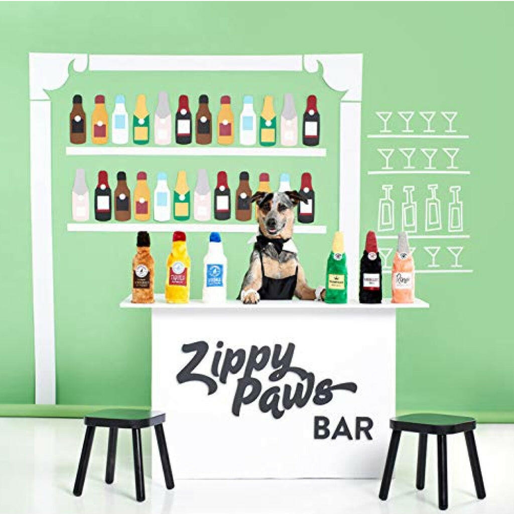 Zippy Paws Happy Hour Crusherz Bottle Themed Crunchy Water Bottle (Tequila)